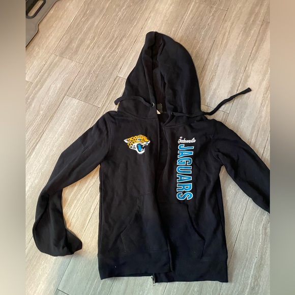 Womens Jacksonville Jaguars Nfl Football Black Jacket Hoodie Zip Up Sports Small - Picture 1 of 4